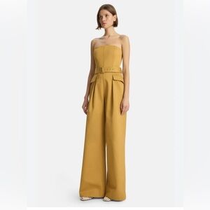 A.L.C. Mustard Strapless Jumpsuit